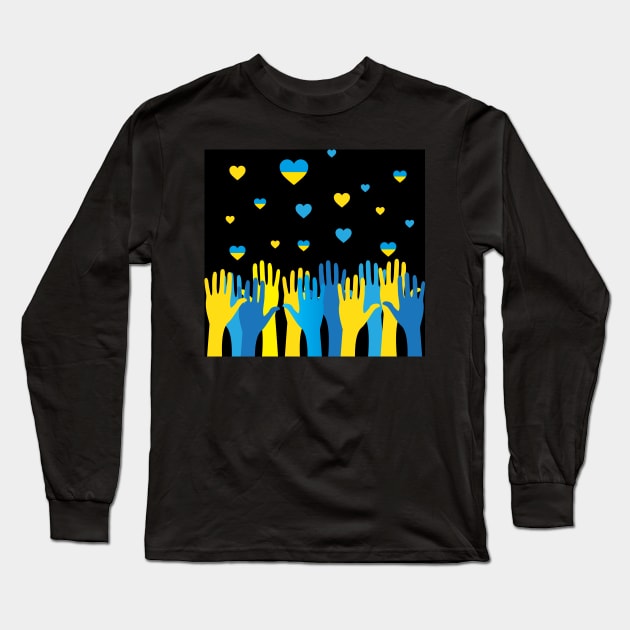 Together with Ukraine Long Sleeve T-Shirt by grafart